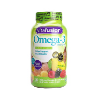 美国vitafusion 健脑益视浓缩加强Omega-3鱼油营养软糖 120粒/瓶 膳食营养补充剂