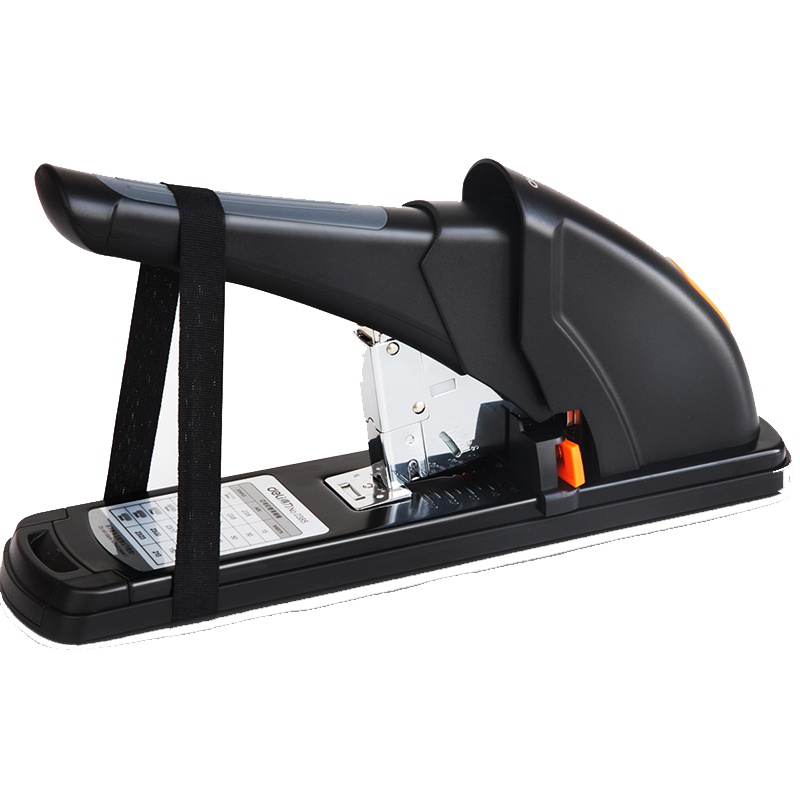 得力(deli)0385 210页重型厚层订书机 黑色省力订书机 订书器 办公订书机 钉书机 装订机 办公用品