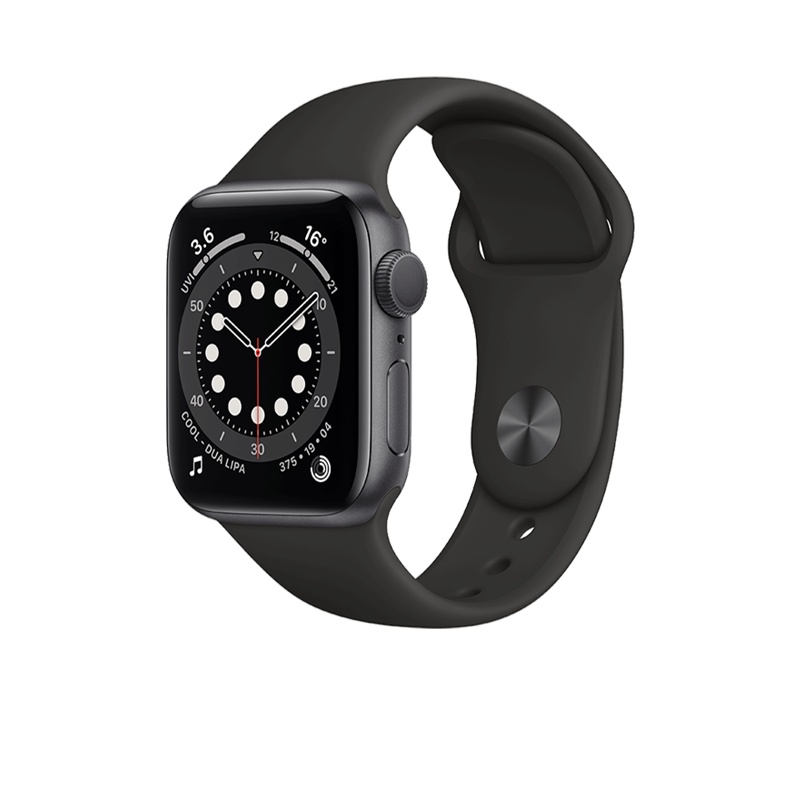 Apple Watch Series 6 44毫米 GPS版 深空灰色铝金属表壳 黑色运动表带 智能手表