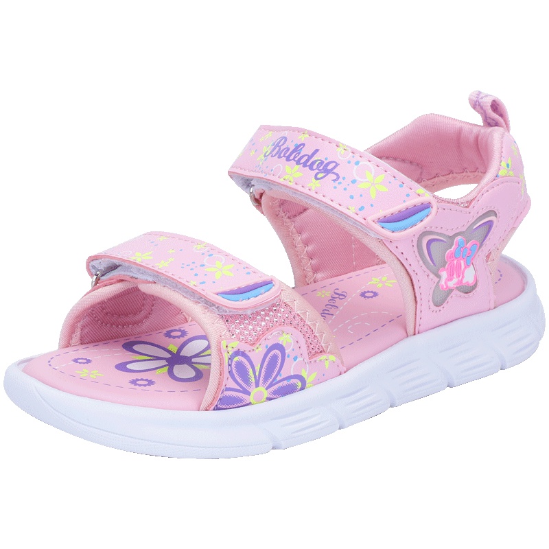 巴布豆童鞋女童鞋子2019夏季透气韩版女公主鞋儿童凉鞋女