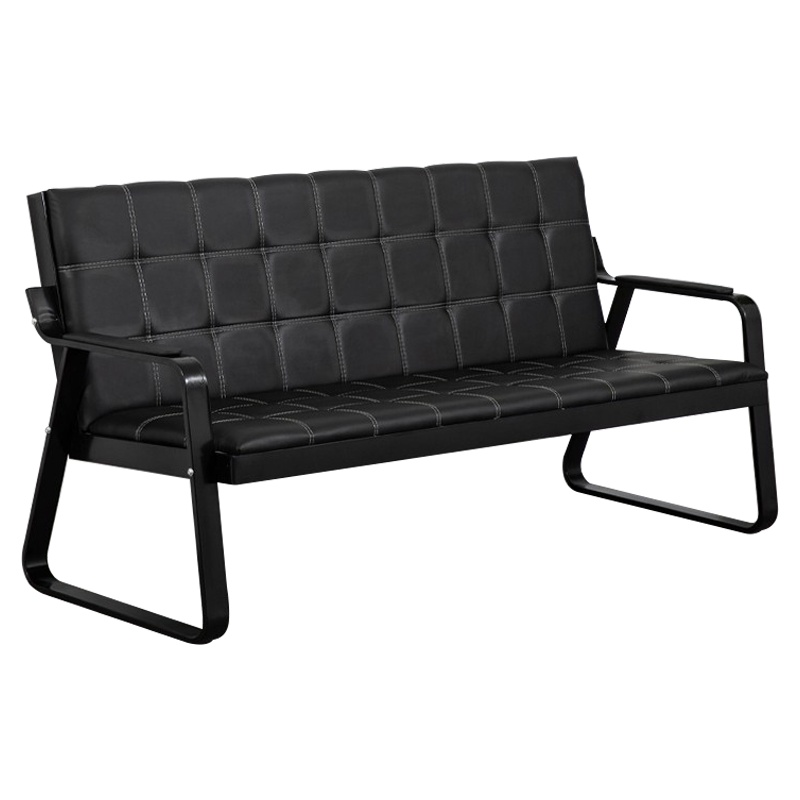 慧采云 办公家具钢架沙发办公沙发商务接待会客洽谈等候三人位沙发铁艺沙发