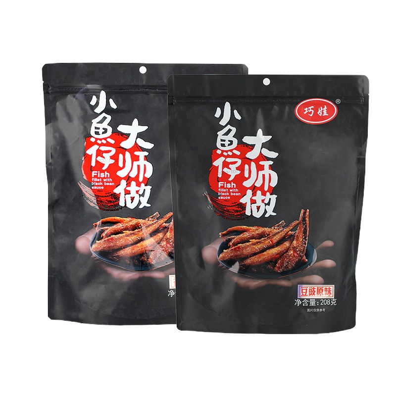 巧娃小鱼仔(大师鱼)208g/包 休闲零食 辣条 辣鱼 鱼干