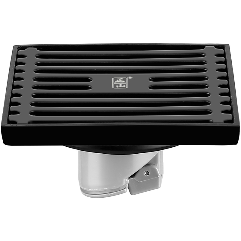 正山 厨房卫浴黑色防臭地漏不锈钢大排量洗衣机地漏防虫防堵五金挂件