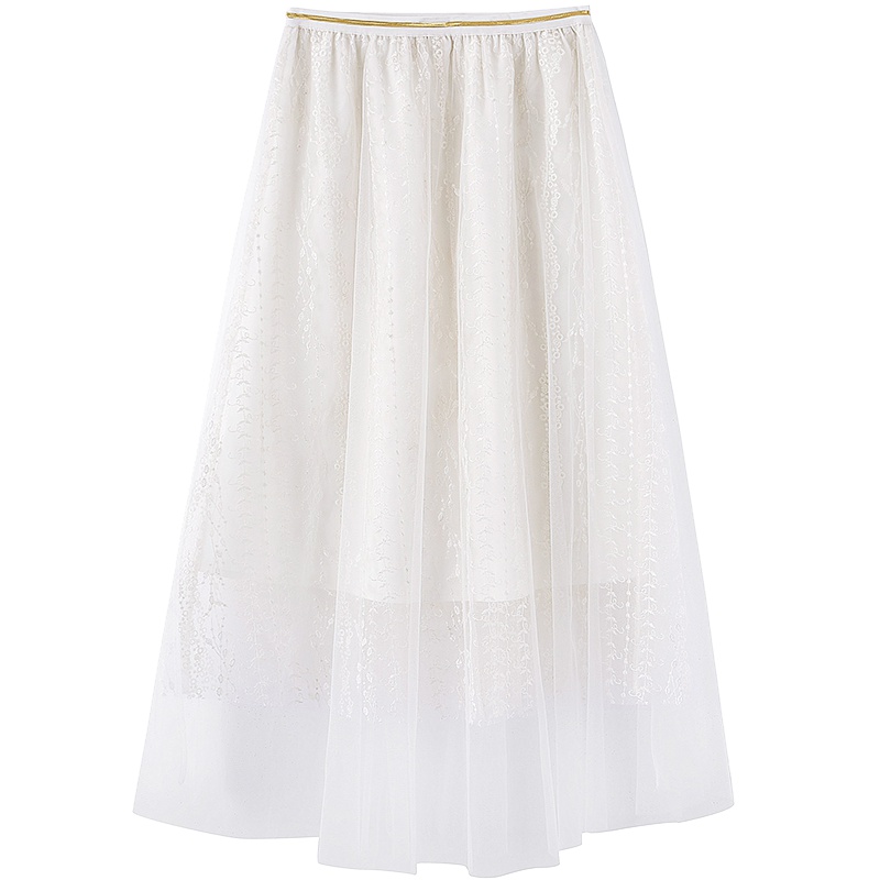 茵曼年轻文艺风2019夏装新款白色绣花小清新文艺仙女纱纱裙女