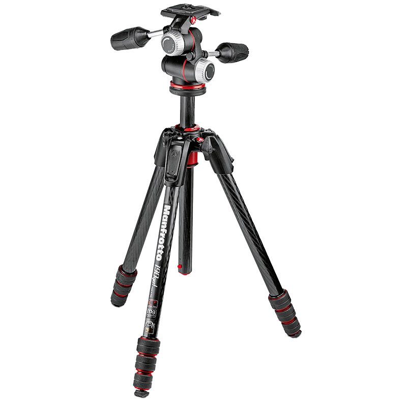曼富图(MANFROTTO) MK190GOC4-3WX 190Go!M碳纤维四节三脚架三维云台套装