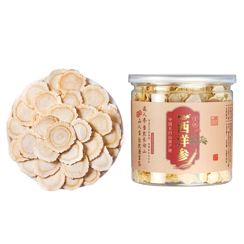 秦仁堂 长白山西洋参切片100g 精选花旗参特大片含片100克
