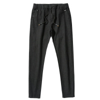 吉普战车2021年秋季新款商务时尚男士西裤修身小脚中青年男士休闲裤男装上班小西裤弹力长裤潮牌西裤男裤-1