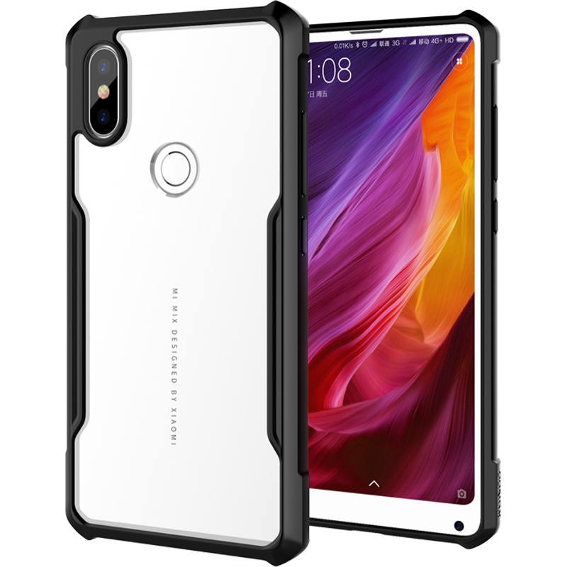 讯迪适用于小米mix3手机壳滑盖男mix2s全包防摔硅胶超薄液态透明保护套魔改边框升降软壳网红磨砂游戏mix2