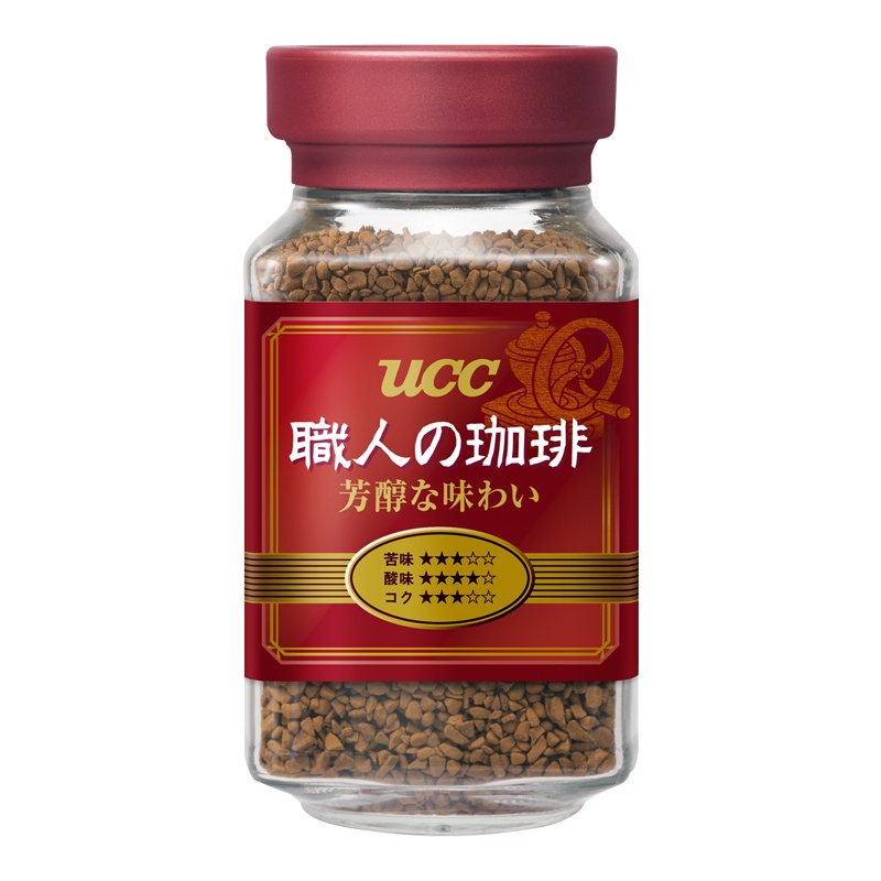 日本进口UCC悠诗诗职人系列速溶黑咖啡90g*2罐红瓶香醇摩卡