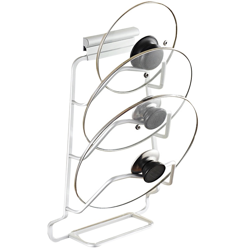 免打孔/打孔304不锈钢厨房置物架壁挂式案砧板菜板架法耐子墙上锅盖收纳架