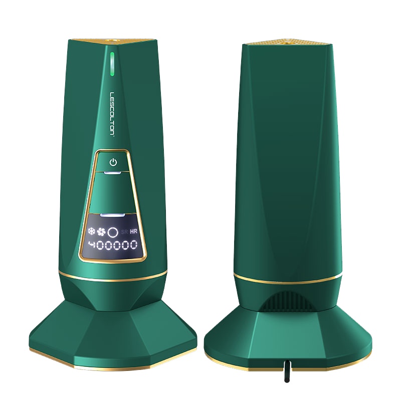 美国Lescolton 激光脱毛仪家用智能冰感脱毛仪器男女脱毛神器T015C 宝石绿送消毒座