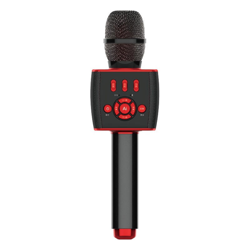 屁颠虫X60蓝牙全民K歌手机麦克风无线话筒音响一体电视KTV唱吧户外手持扩音器会议主持儿童唱歌内置声卡套装 黑红色