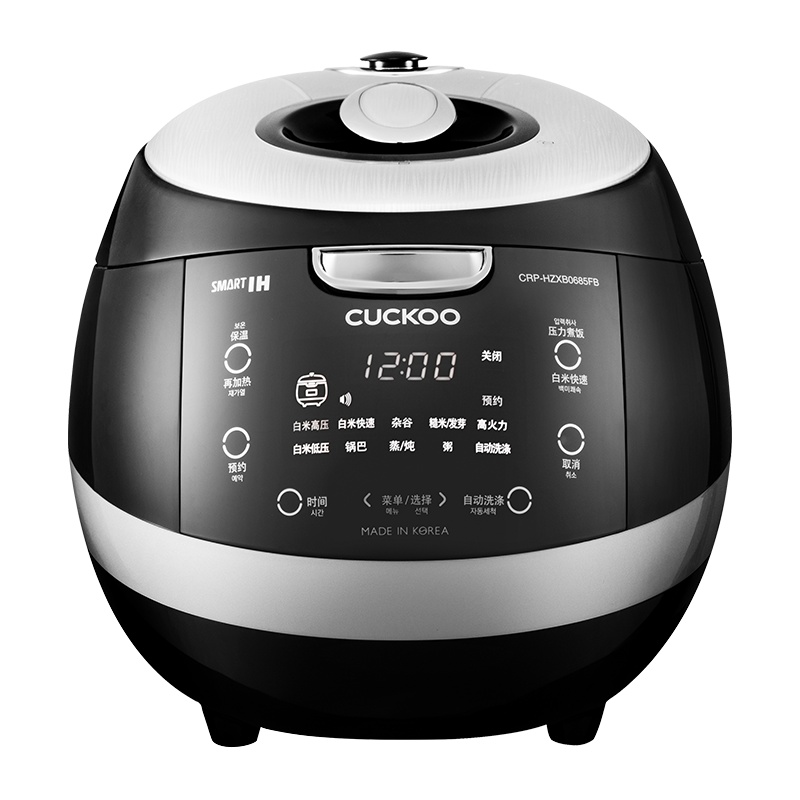 福库CUCKOO原装进口钻石聚能内胆1.8真高压IH三维立体加热智能语音一键洗涤电饭煲3LCRP-HZXB0685FB