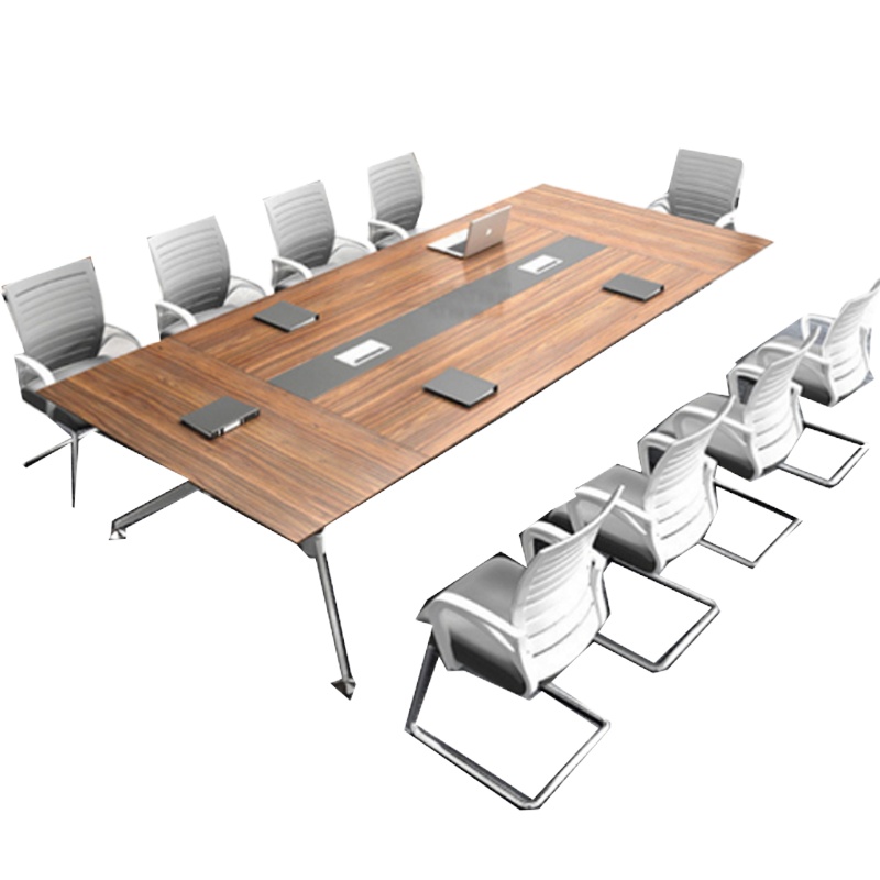 麦格尚 会议桌MGS-HYZ-C014 办公家具 办公会议桌板式洽谈桌 条形培训桌钢架休息桌子长条桌 1.8*0.8m桌