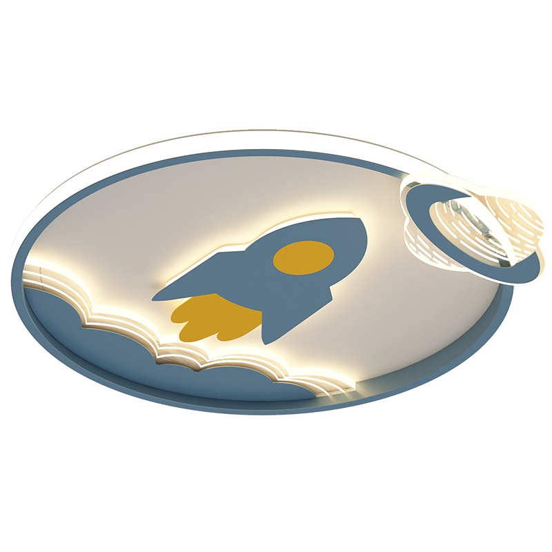 七只蚂蚁 led吸顶灯卧室灯卡通儿童房间灯新款家用网红灯具大全简约圆形火箭儿童灯具LED儿童灯吸顶灯灯饰JHX2099