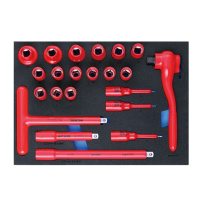 [卡尔]22件 12.5mm系列VDE绝缘套筒工具组套