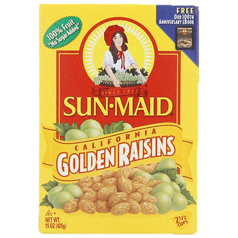 美国进口 SUN.MAID 阳光少女 加州金标葡萄干 425克/盒装 进口葡萄干