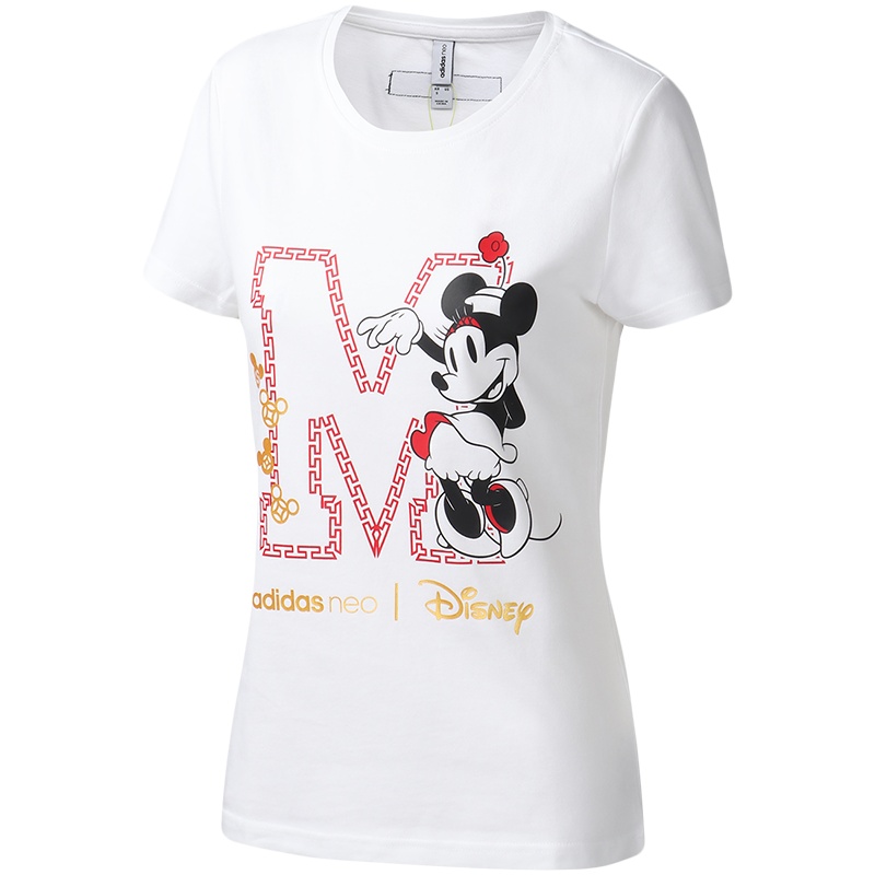 adidas阿迪达斯NEO女服运动服鼠年米奇短袖T恤GE7779