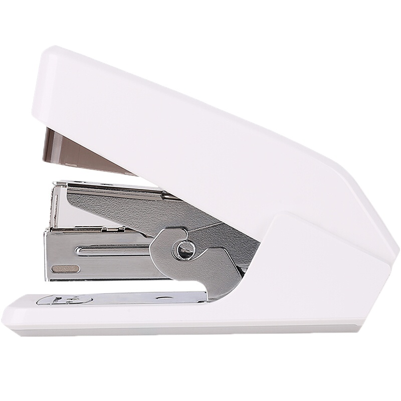 【精选】得力（deli）0466 小型省力型订书机/装订器 单指轻松装订 搭配12#钉 可装50枚钉书针 白色