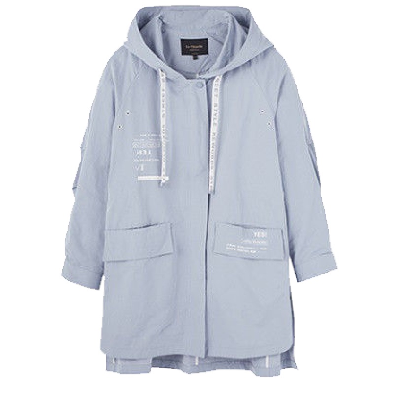 上新拉夏贝尔冬季新款韩版宽松休闲显瘦中长款长袖连帽风衣女10018257