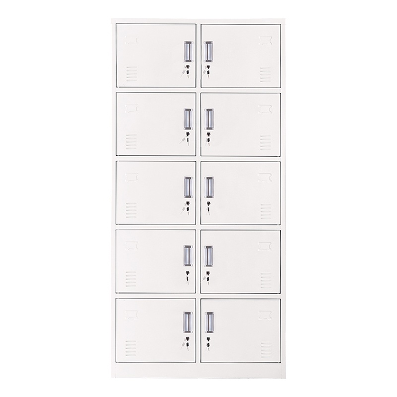 帅畅钢制办公文件柜铁皮柜矮柜资料密码带锁凭证档案员工储物更衣柜子十门更衣柜