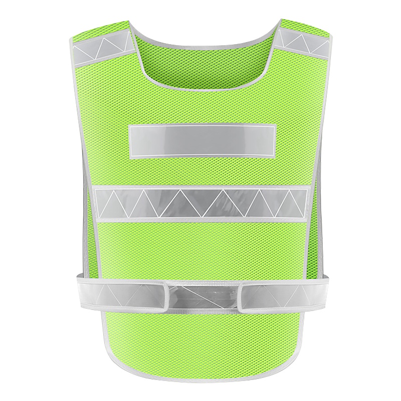 趣行 反光背心晶格反光衣马甲 交通骑行马甲汽车安全警示马甲环卫施工执勤安全服 荧光黄色