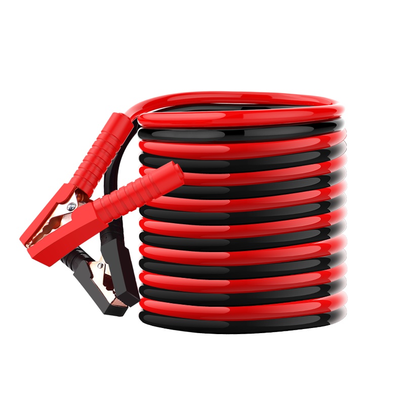 尤利特汽车搭火线电瓶线过江龙电瓶夹子连接线鳄鱼夹铜包铝搭电线救援组套通用电瓶线长4米YD-019065