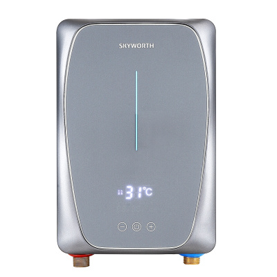 创维(Skyworth) 即热式电热水器小型家用卫生间即开即用速热非储水6000W大功率 D805深灰色 (自行安装)