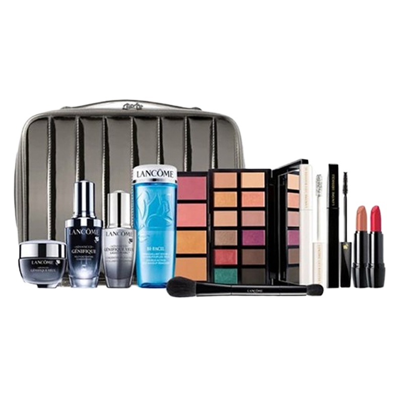 (送礼优选)LANCOME/兰蔻 2021新年大礼包 面部护肤套装礼盒 [闪耀美肌11件套珍藏版]黑包
