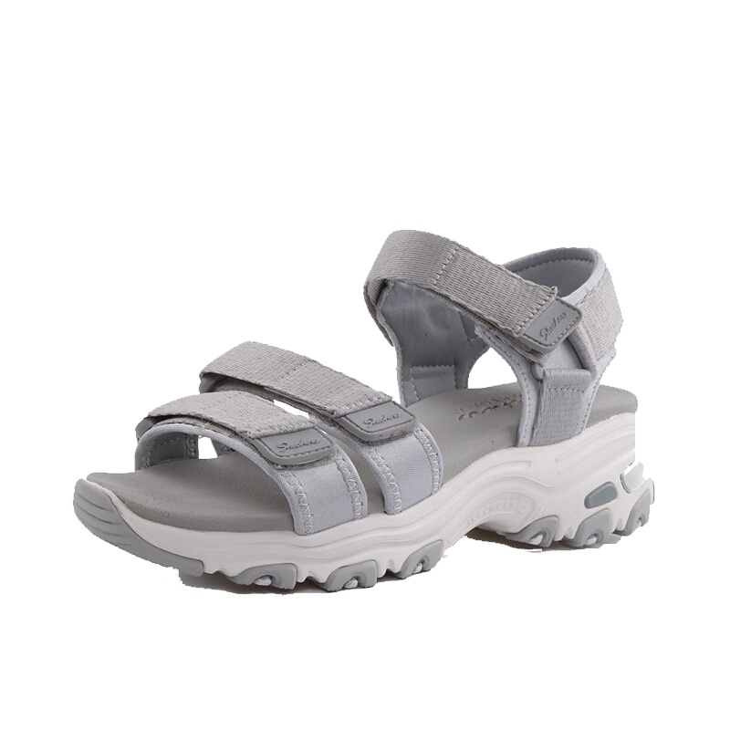 斯凯奇（SKECHERS）女鞋Dlites厚底增高凉鞋魔术贴运动休闲鞋凉鞋31514