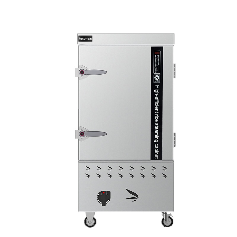 乐创 (lecon)商用燃气蒸饭柜 学校企业食堂酒店蒸馒头蒸包机 8盘 LC-J-RZG08