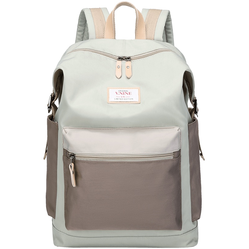 第九城(V.NINE) 双肩包男女情侣款潮流背包多13/14英寸大容量电脑包韩版学生书包