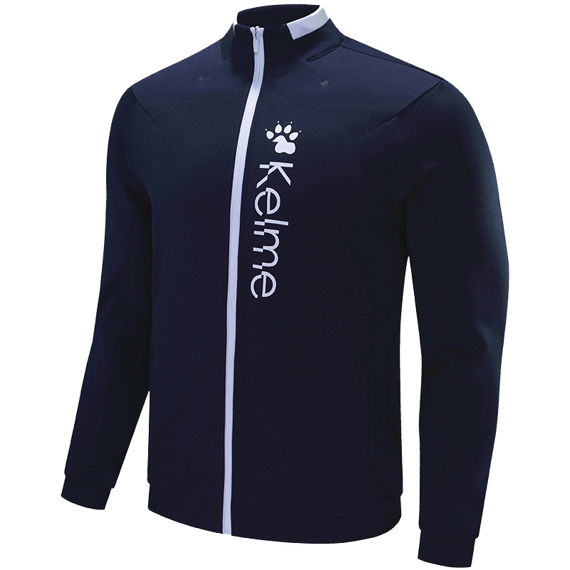 KELME/卡尔美 休闲运动外套男士针织拉链立领透气运动服跑步卫衣