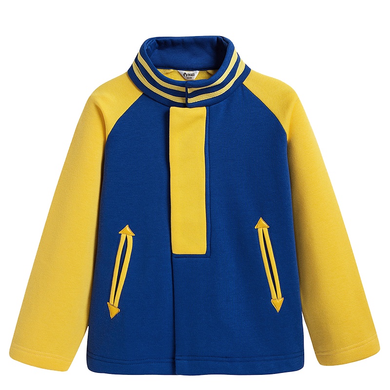 伊佳林IKALI男童休闲时尚拼色针织外套3561