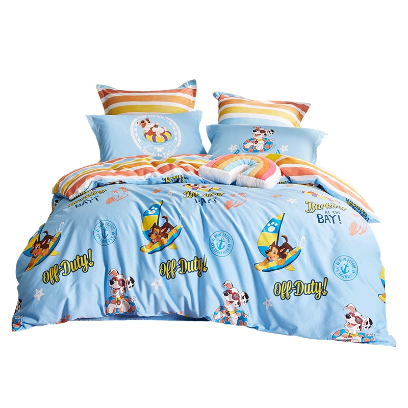 罗莱家纺床上用品汪汪队学生宿舍全棉卡通床单纯棉被套儿童四件套
