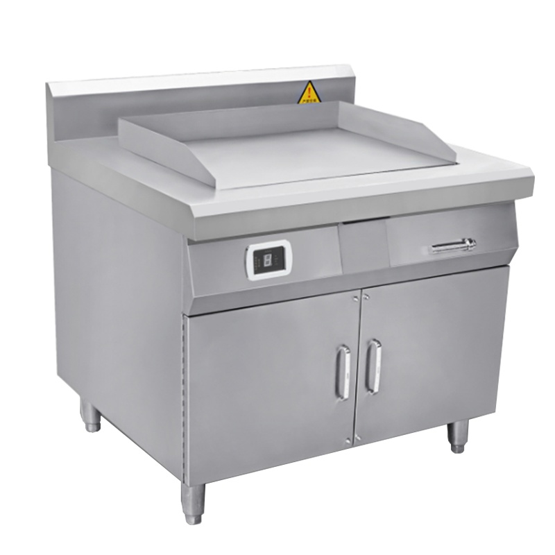 厨禾 CH-8PLL 立式商用电磁扒炉 铁板烧手抓饼西厨设备 电磁电热立式平扒炉 铁板烧 柜式电扒炉 8kw