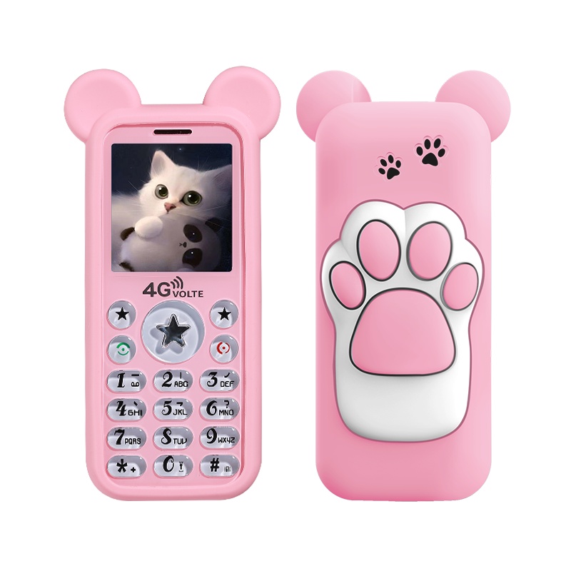 [4G全网通]朵唯W88儿童手机小学生戒网瘾可爱卡通男女款定位迷你非智能移动联通电信版小孩初高中生卡片手机只可以打电话无摄像头