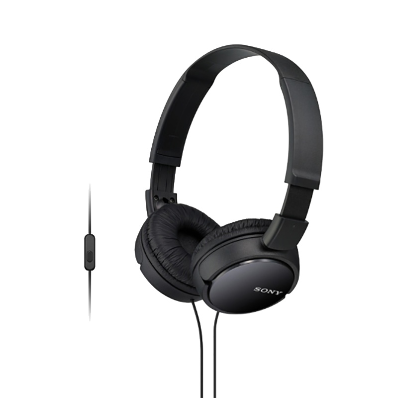 索尼(SONY)MDR-ZX110AP 头戴式立体声耳机 黑色