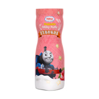 小火车 星星泡芙 添加益生菌宝宝零食 托马斯儿童磨牙棒饼干米饼 草莓味 60g