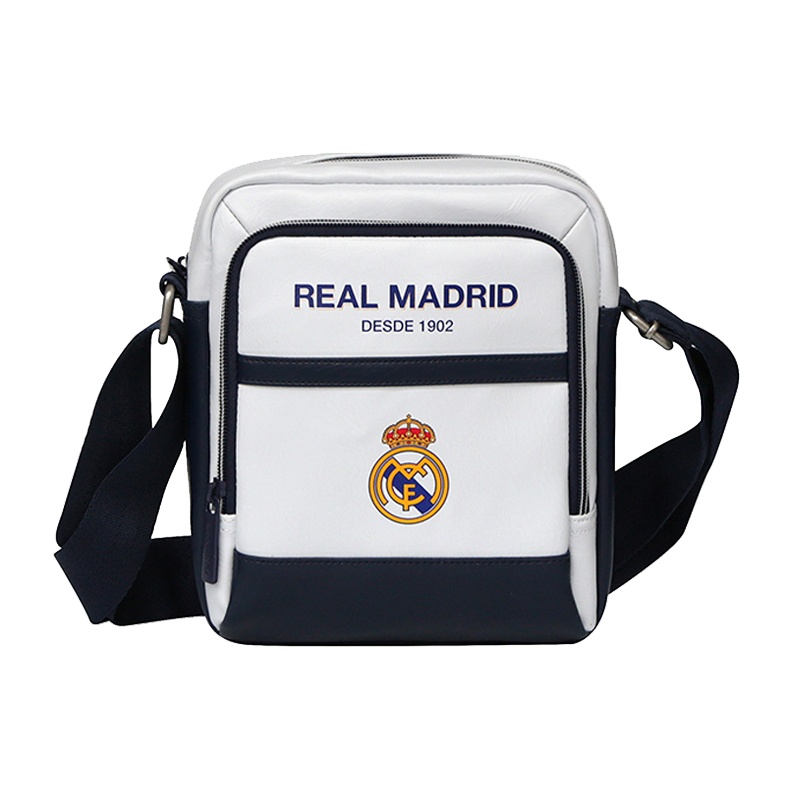 皇家马德里Realmadrid官方正品时尚男女士多功能大容量手提运动户外健身训练商旅行电脑单肩小挎书包背包白色