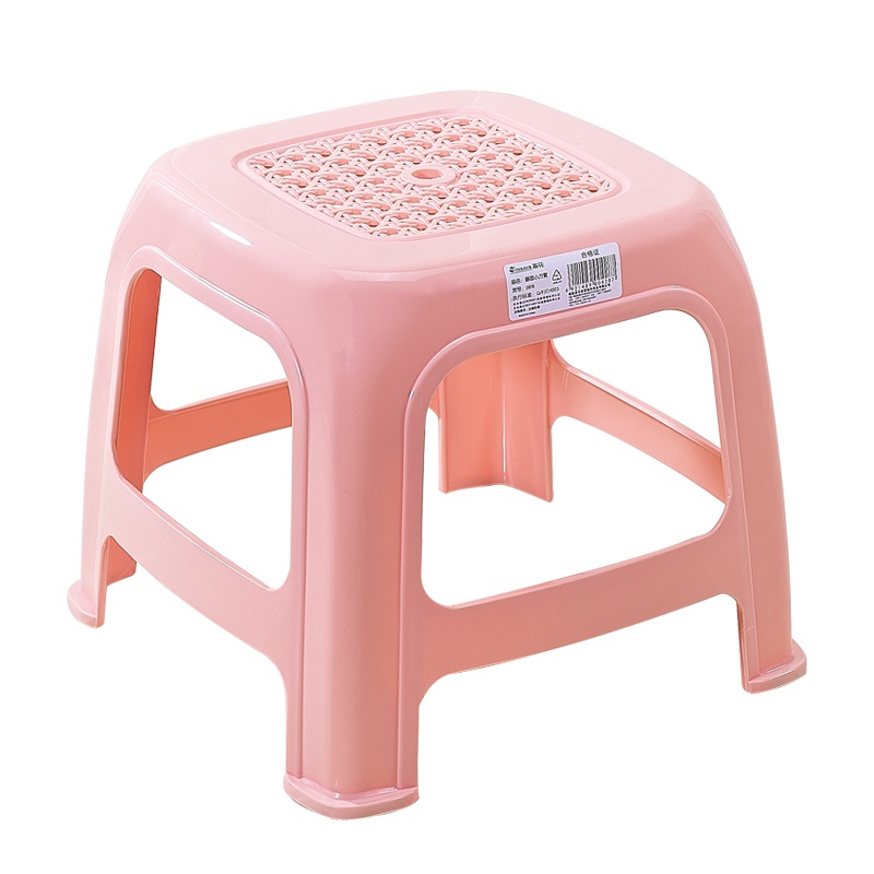 茶花塑料藤面小方凳防滑矮凳母婴幼儿童座椅凳子 0818(红色)