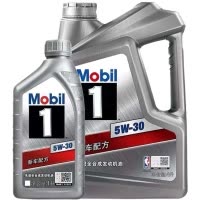 Mobil美孚1号5W-30银美孚一号4L+1L全合成机油5L 5升汽车发动机油通用润滑油