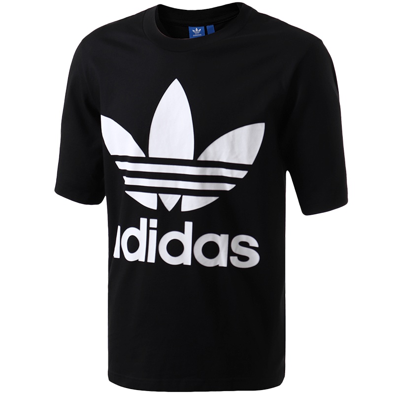 adidas阿迪达斯三叶草男子夏季logo款休闲运动短袖T恤BK7175. L BK7175黑色