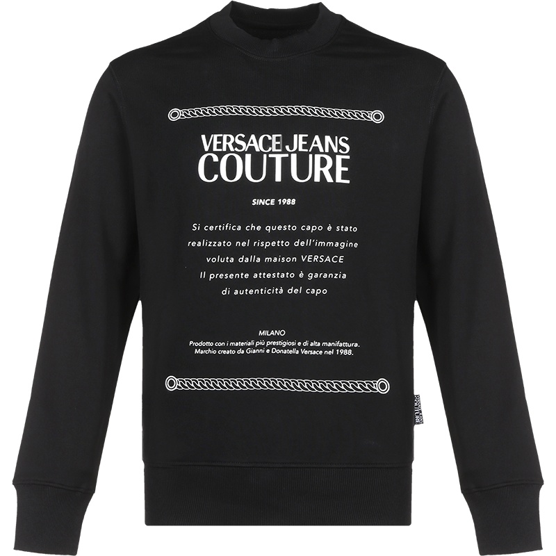 VERSACE JEANS COUTURE 范思哲 男士 棉质圆领长袖卫衣运动衫 B7GZA7TO 30318