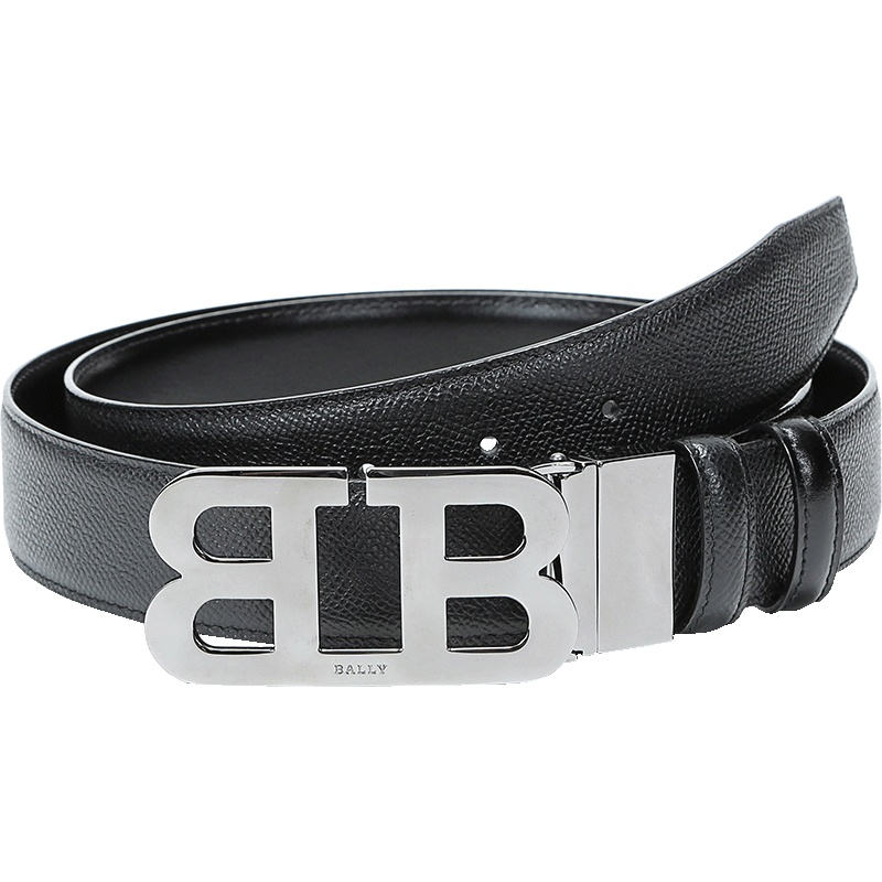 BALLY 巴利 男士皮质板扣式双面皮带腰带 MIRROR B 35 M
