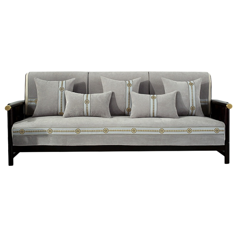 添福运 中式四季沙发垫套装沙发套罩巾套装坐垫子巾秋冬季坐垫子防滑红木沙发垫子新中式雪尼尔沙发垫123组合沙发贵妃可定制