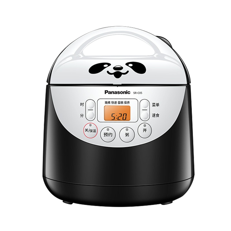 松下(Panasonic)SR-C05 电饭煲1.5L微电脑电饭煲 熊猫煲 备长炭厚锅 内胆光滑 米饭不粘锅 易清洗更耐