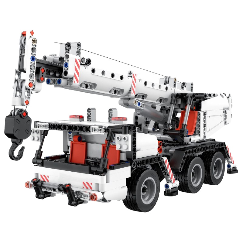 小米 米兔积木 工程吊车 1:16仿真还原|360度旋转控制台|灵活转向装置|升降伸缩吊臂|稳重支撑脚