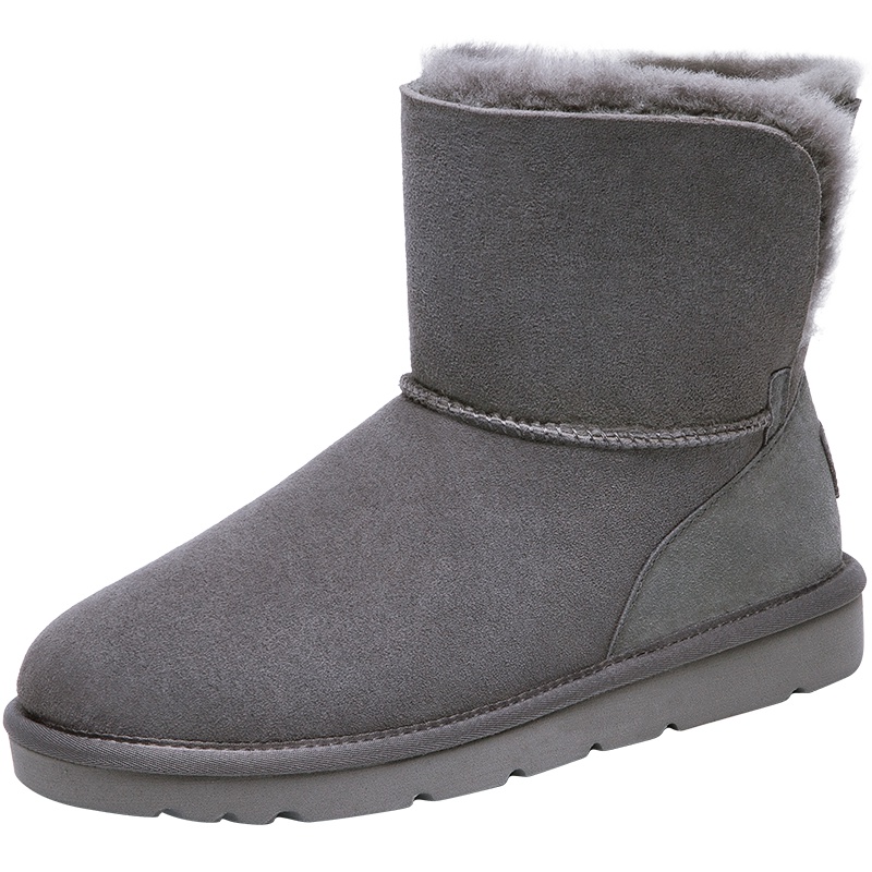 JUMBO简帛澳洲羊皮毛一体雪地靴女冬平底短靴靴子5604