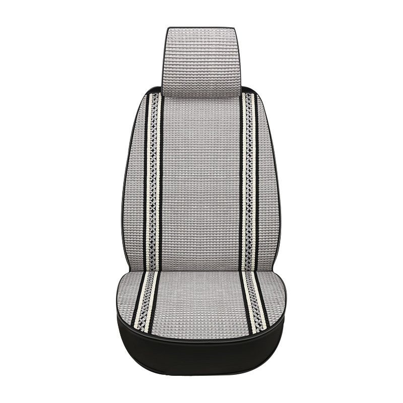 布雷什(BOLISH)五座四季通用汽车坐垫夏季凉垫全包围冰丝汽车座垫长安cs55车座套车内饰品标准款黑灰色